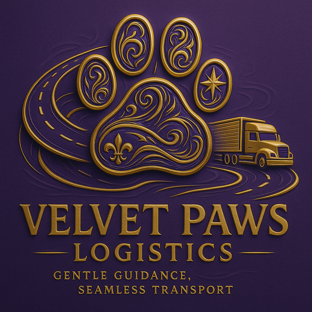 Velvet Paws Logistics Logo
